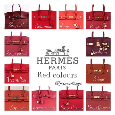 hermes bag color|Hermes luggage color chart.